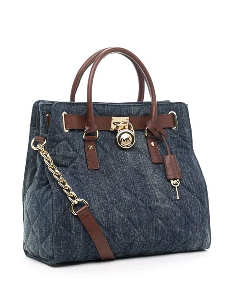 michael kors 121545 blue|michael kors blue denim purse.